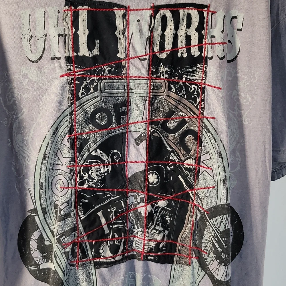 Uhl Works Graphic Motorcycle Tshirt, Men's XXL - Picture 4 of 7